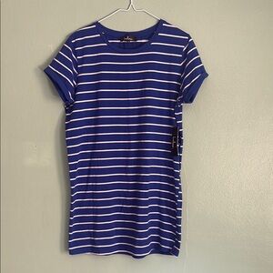 Lulu's Royal Blue and White Striped Top
